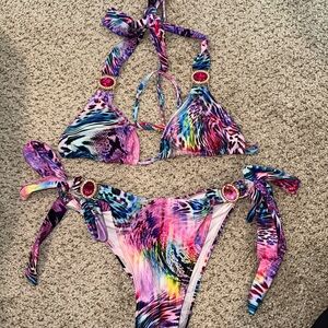 Diamanté  Multicolor Bikini Set